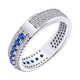 Женское серебряное кольцо с куб. циркониями, 1712033