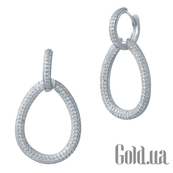 

Серьги с подвесками Fresh Jewelry, Серебряные серьги с куб. циркониями