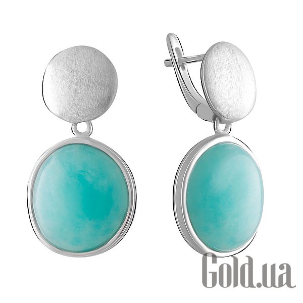 

Серьги с подвесками Fresh Jewelry, Серебряные серьги с амазонитами