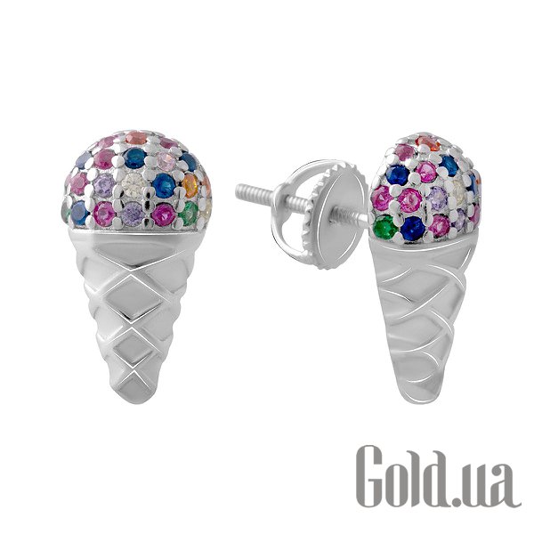 

Серьги-гвоздики Fresh Jewelry, Серебряные серьги с куб. циркониями