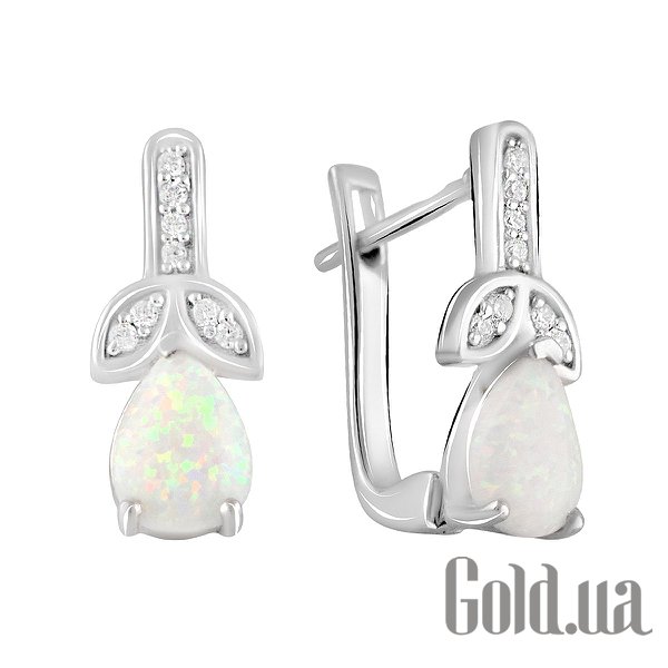 

Серьги Fresh Jewelry, Серебряные серьги с куб. циркониями и опалами