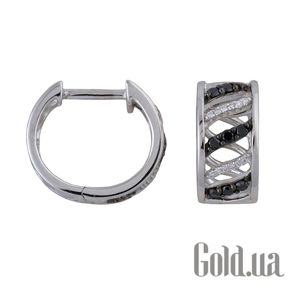 

Серьги-кольца Lurie Jewelry, Золотые серьги с бриллиантами