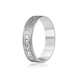 Серебряное обручальное кольцо