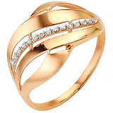 Женское золотое кольцо с куб. циркониями, 1542050