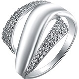 Женское серебряное кольцо с куб. циркониями, 1613986