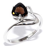 Silver Wings Женское серебряное кольцо с раухтопазом, 1618338