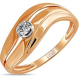 Золотое кольцо с бриллиантом, 1624738