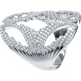Женское серебряное кольцо с куб. циркониями, 1670306