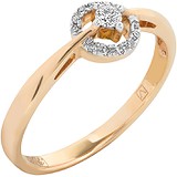 Золотое кольцо с бриллиантами, 1673122