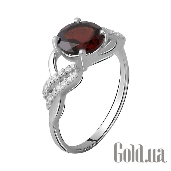 

Женские кольца Fresh Jewelry, Женское серебряное кольцо с куб. циркониями и гранатом, 17