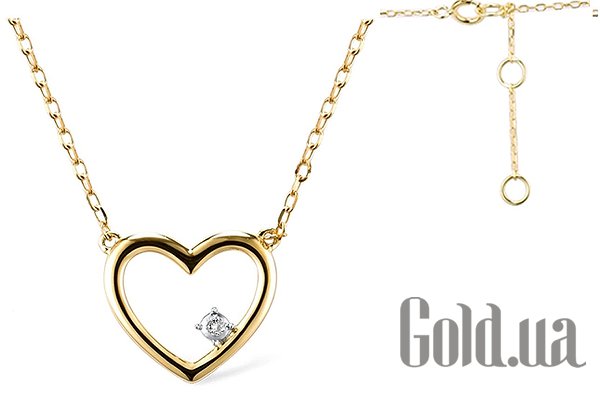 

Колье с сердечком Lurie Jewelry, Золотое колье с бриллиантом, 45