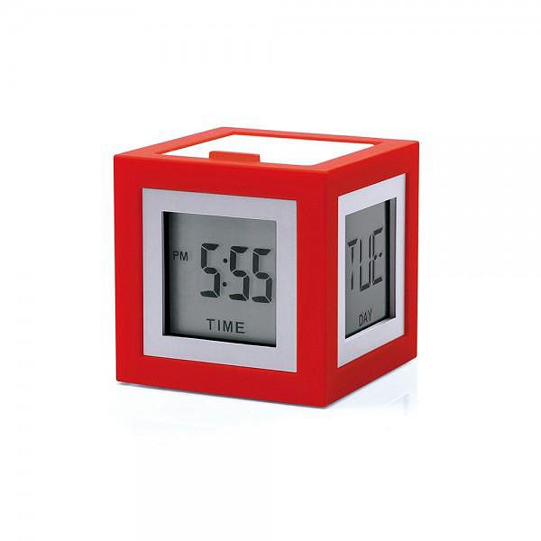Lexon Настольные часы Cubissimo LCD красный LR79R5