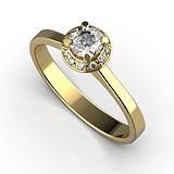 Золотое кольцо с бриллиантами, 1768866