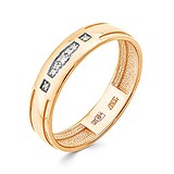 Золотое обручальное кольцо с бриллиантами, 1513379