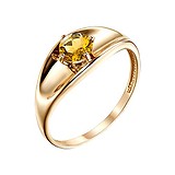 Женское золотое кольцо с цитрином, 1554851