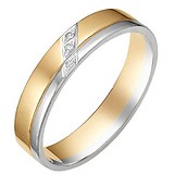 Золотое обручальное кольцо с бриллиантами, 1603235