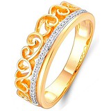Женское золотое кольцо с бриллиантами, 1603747