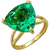 Женское золотое кольцо с синт. изумрудом, 1616035