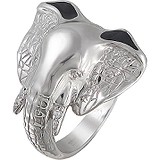 Женское серебряное кольцо с куб. циркониями и эмалью, 1617315