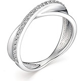 Женское серебряное кольцо с куб. циркониями, 1651875