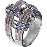 Женское серебряное кольцо с куб. циркониями, 1670307