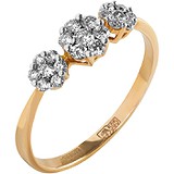 Женское золотое кольцо с бриллиантами, 1672867
