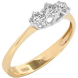 Золотое кольцо с бриллиантами, 1673379