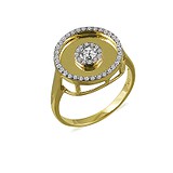 Женское золотое кольцо с бриллиантами, 1686435