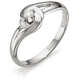Золотое кольцо с бриллиантом, 1710755