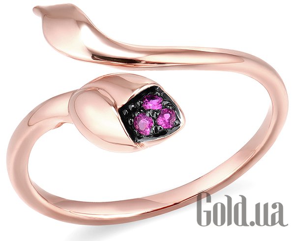 

Кольцо Lurie Jewelry, Женское золотое кольцо с рубинами, 17
