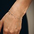 Женский серебряный браслет с куб. циркониями - фото 2