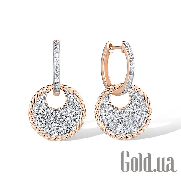 

Серьги с подвесками Lurie Jewelry, Золотые серьги с бриллиантами