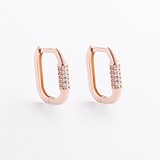 Золотые серьги с куб. циркониями, 1796259