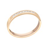 Золотое обручальное кольцо с бриллиантами, 232611