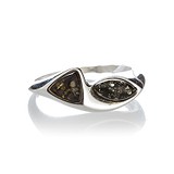 Женское серебряное кольцо с янтарем, 1313956