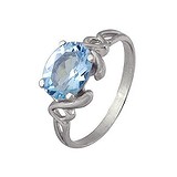 Женское серебряное кольцо с топазом, 1516452