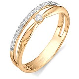 Золотое обручальное кольцо с бриллиантами, 1553572