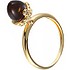 Женское золотое кольцо с раухтопазом и бриллиантом - фото 1