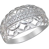 SOKOLOV Женское серебряное кольцо с куб. циркониями, 1613220