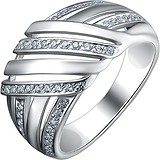 Женское серебряное кольцо с куб. циркониями, 1613988