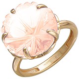 Женское золотое кольцо с кварцем, 1618084