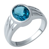 Женское серебряное кольцо с топазом, 1640612