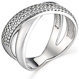 Женское серебряное кольцо с куб. циркониями, 1651876