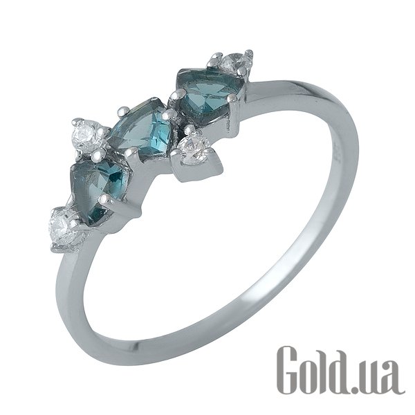 

Женские кольца Fresh Jewelry, Женское серебряное кольцо с топазами и куб. циркониями, 17