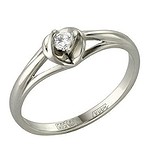 Золотое кольцо с бриллиантом, 1710756