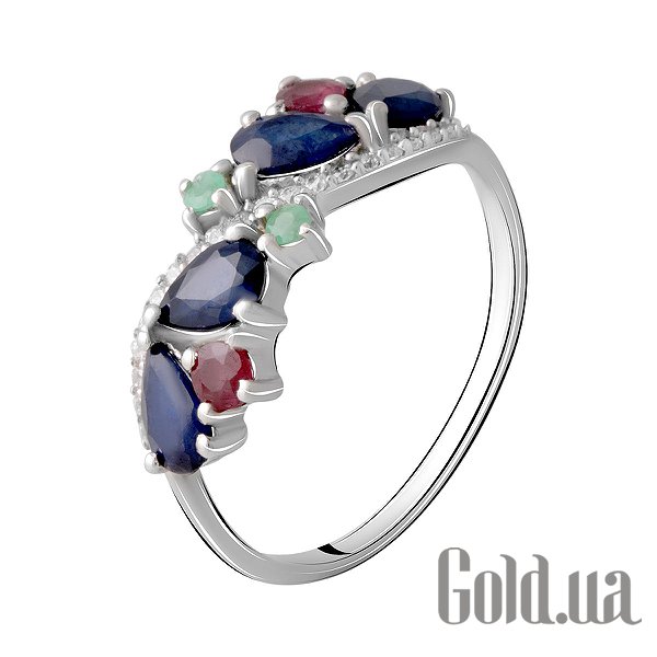 

Женские кольца Fresh Jewelry, Женское серебряное кольцо с куб. циркониями, рубинами, сапфирами и изумрудами, 18.5
