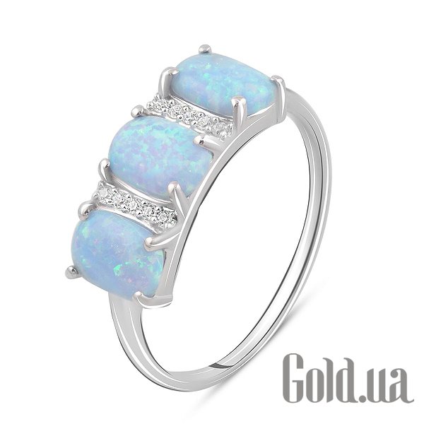 

Женские кольца Fresh Jewelry, Женское серебряное кольцо с куб. циркониями и опалами, 19.5