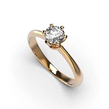 Золотое кольцо с бриллиантом, 1768356