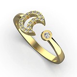 Женское золотое кольцо с бриллиантами, 1768868