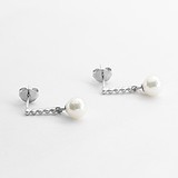 Срібні сережки з перлами, 1783204